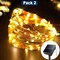 Solar Powered 200 LED Fairy Lights with 8 Modes on 72ft Copper Wire